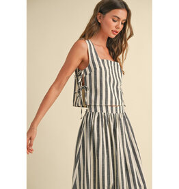 Miou Muse Striped Crop Tank