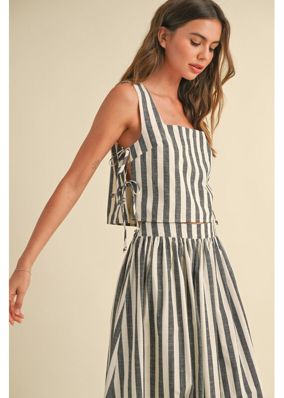 Miou Muse Striped Crop Tank