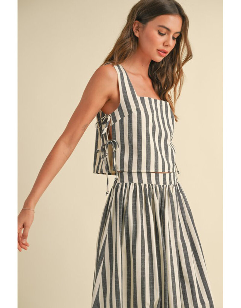 Miou Muse Striped Crop Tank