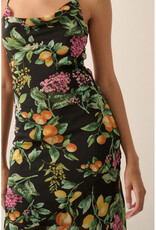 Promesa Floral Chiffon Cowl Maxi Dress