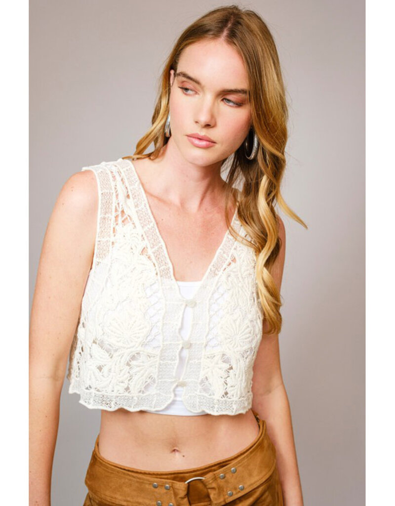 blue b. collection Crochet Vest