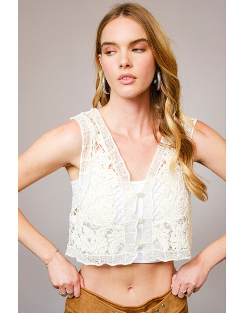 blue b. collection Crochet Vest