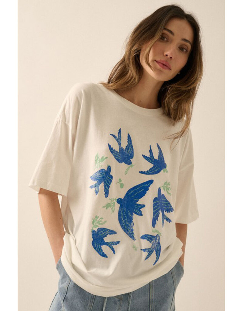 Promesa Vintage Birds Graphic Tee