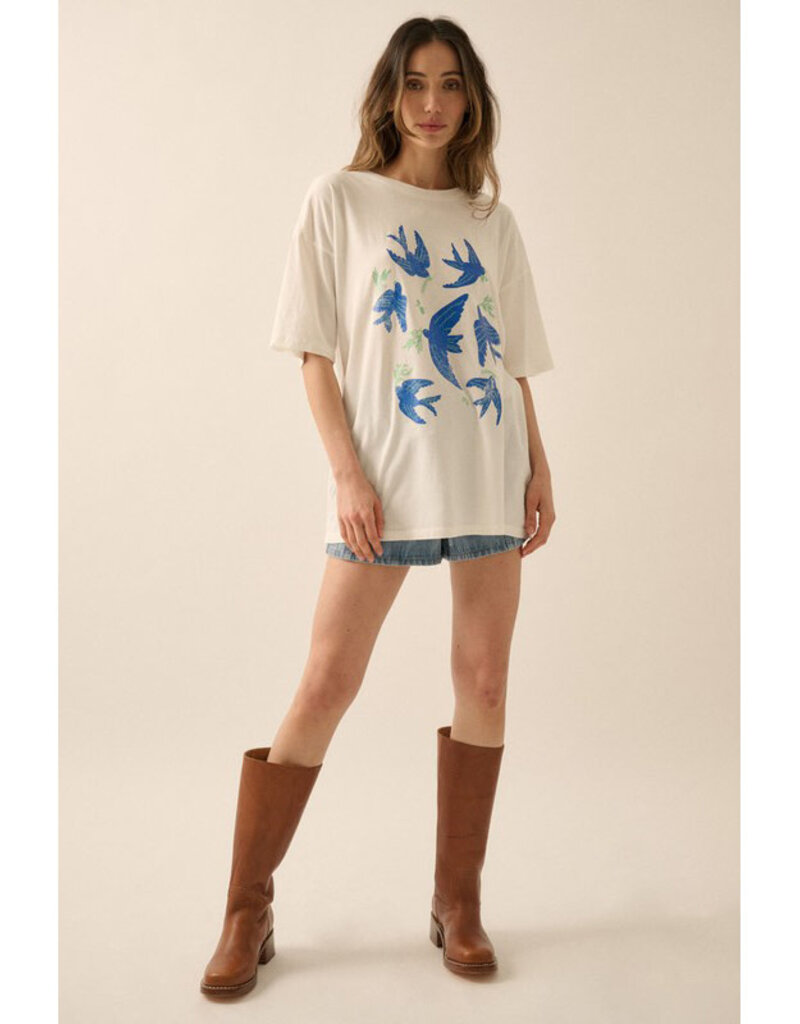 Promesa Vintage Birds Graphic Tee