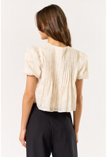 lalavon Puff Sleeve Tie Top