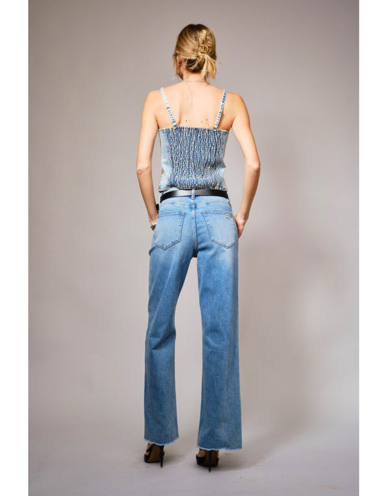 blue b. collection Denim Corset w/Sequin Embroidery