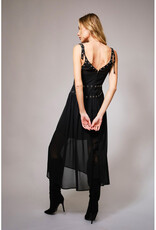 blue b. collection Chiffon Midi Dress w/Grommet Detail