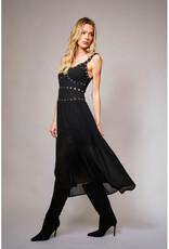 blue b. collection Chiffon Midi Dress w/Grommet Detail