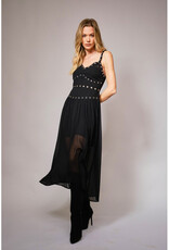 blue b. collection Chiffon Midi Dress w/Grommet Detail