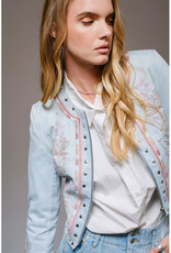 blue b. collection Embroidered Denim Jacket w/Studs