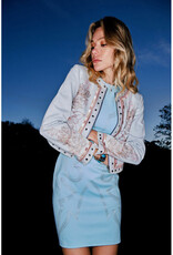 blue b. collection Embroidered Denim Jacket w/Studs