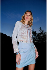 blue b. collection Embroidered Denim Jacket w/Studs