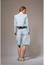 blue b. collection Embroidered Denim Jacket w/Studs