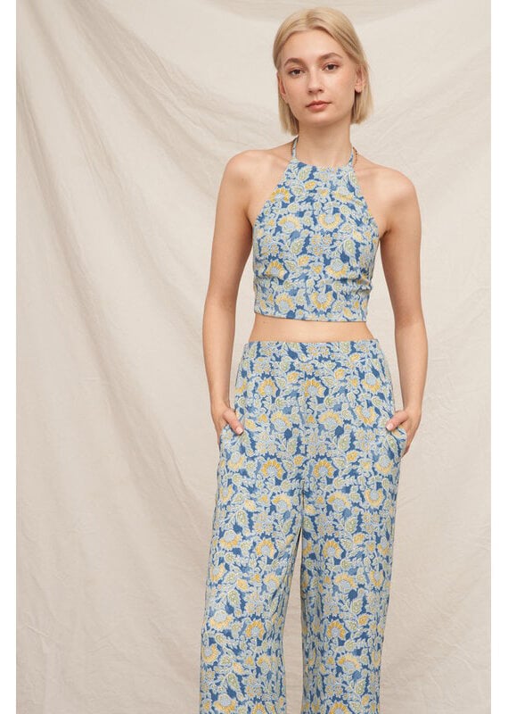 En Creme Halter Top & Pants Set