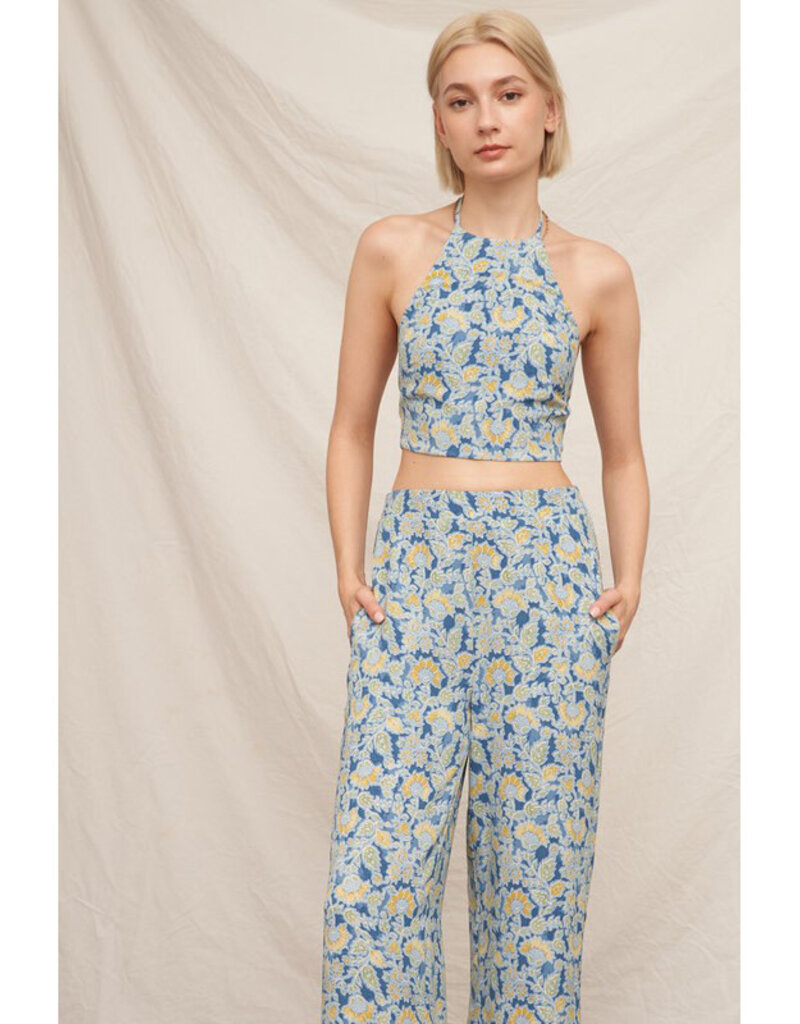 En Creme Halter Top & Pants Set