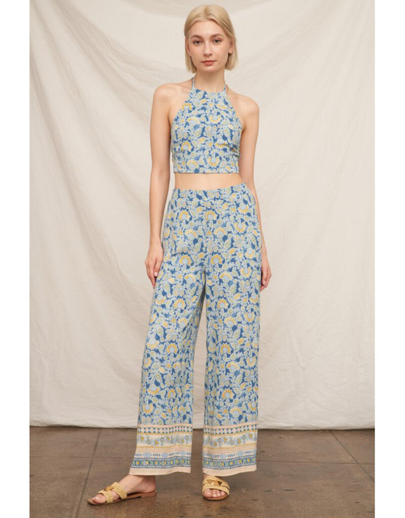 En Creme Halter Top & Pants Set