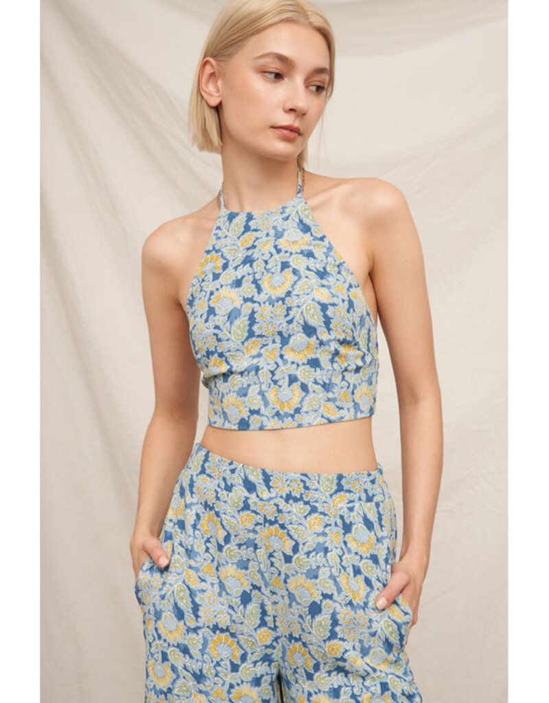 En Creme Halter Top & Pants Set