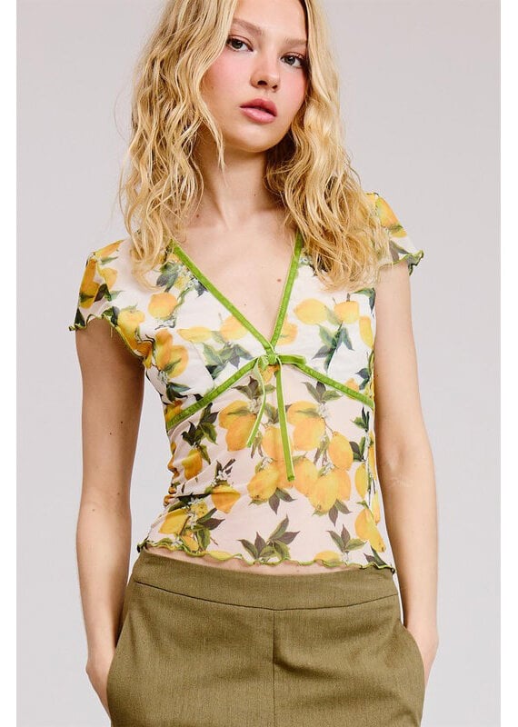 Mimosa Sheer Lemon Top