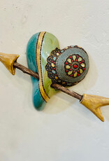 Laurie Pollpeter Eskenazi Little Jester Yellow Heart w/Arrow