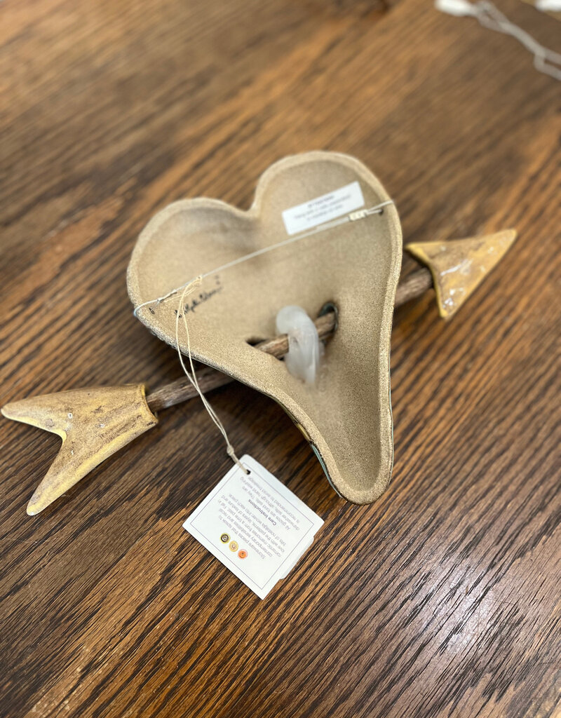 Laurie Pollpeter Eskenazi Little Jester Yellow Heart w/Arrow