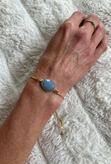 Bird in the Sky Gold Slider Bracelet w/Gemstone