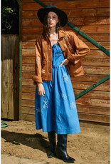 Raisonnel Embroidered Faux Suede Jacket