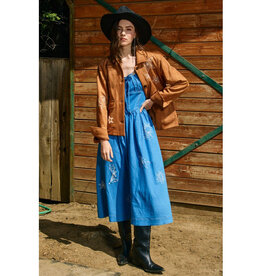 Raisonnel Embroidered Faux Suede Jacket