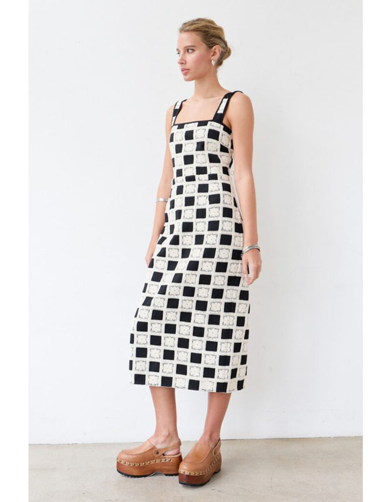 Raisonnel Color Block Crochet Dress