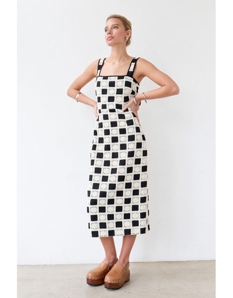 Raisonnel Color Block Crochet Dress