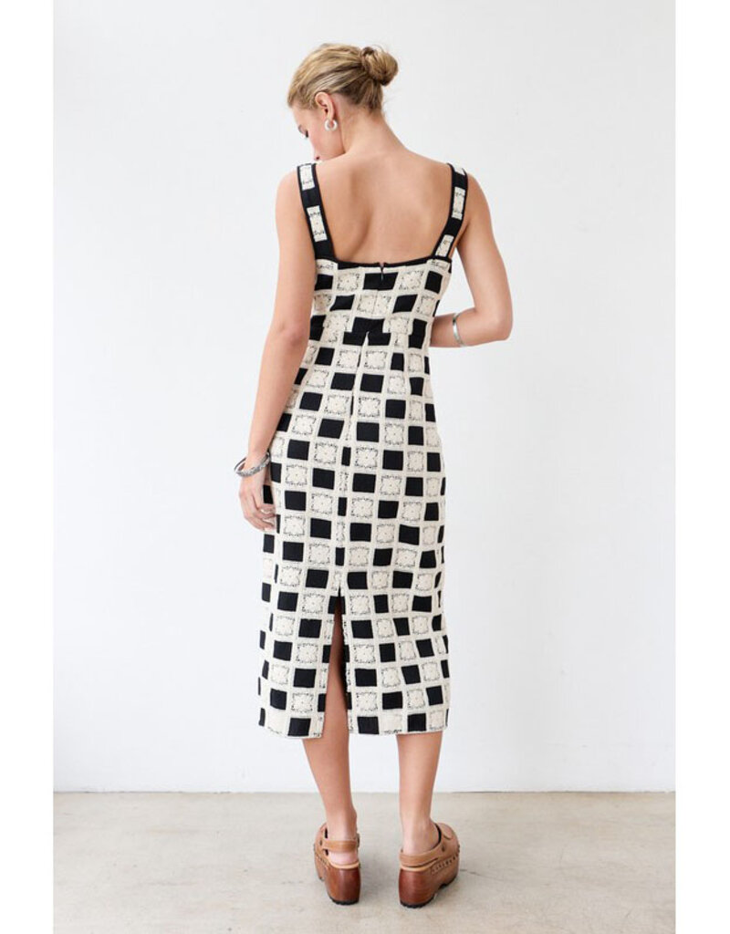 Raisonnel Color Block Crochet Dress