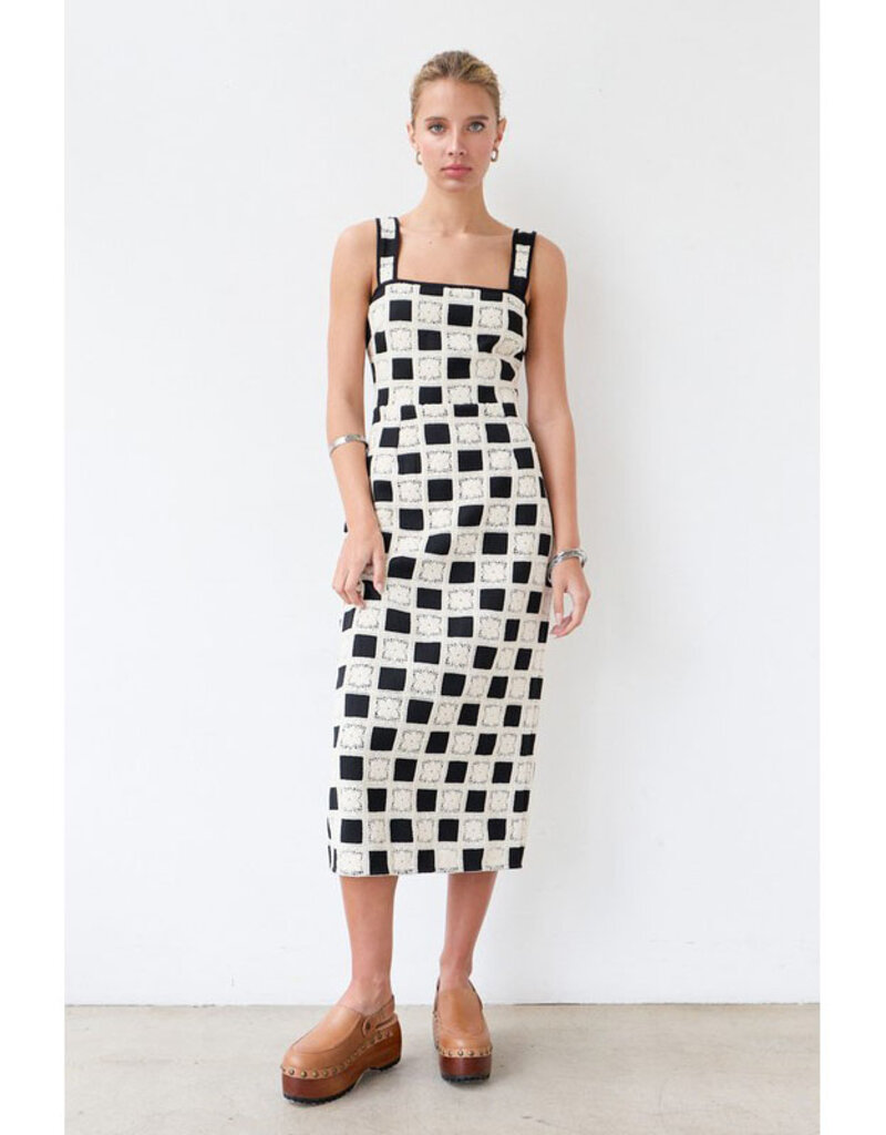 Raisonnel Color Block Crochet Dress