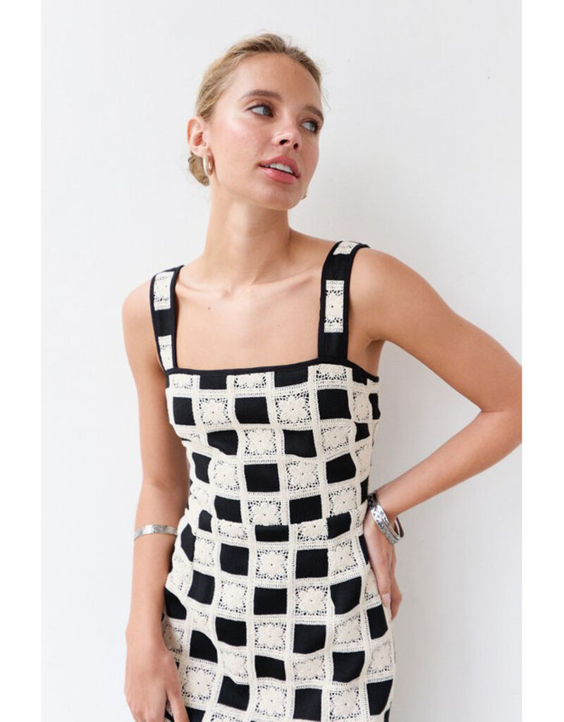 Raisonnel Color Block Crochet Dress