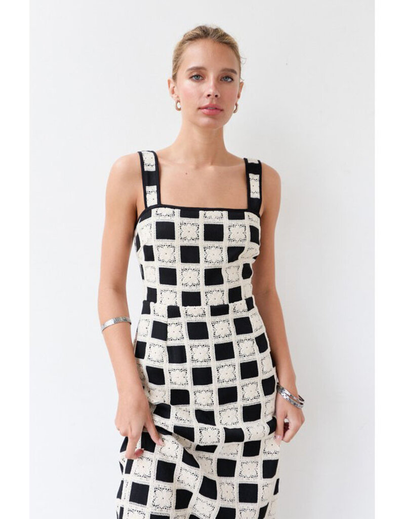 Raisonnel Color Block Crochet Dress