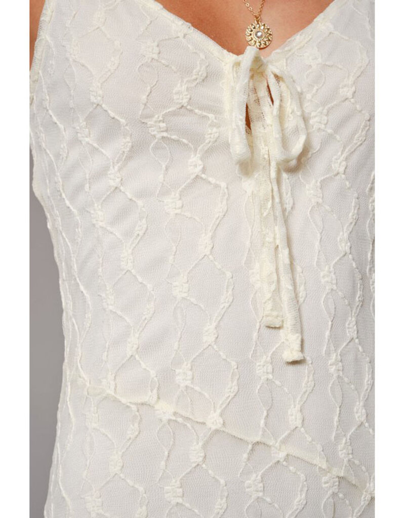 blue b. collection Asymmetrical Lace Mini Dress