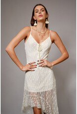 blue b. collection Asymmetrical Lace Mini Dress