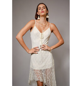blue b. collection Asymmetrical Lace Mini Dress