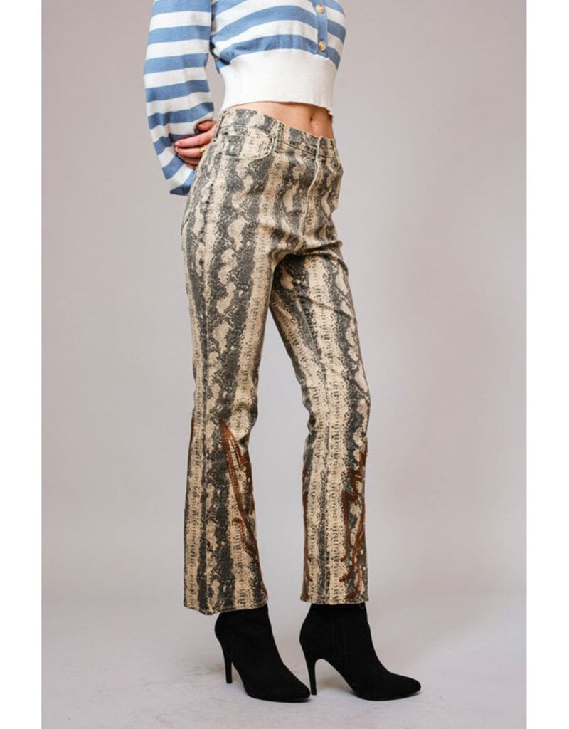 blue b. collection Snakeskin Print Jeans