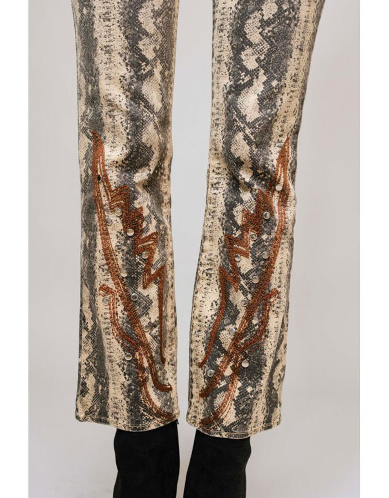 blue b. collection Snakeskin Print Jeans