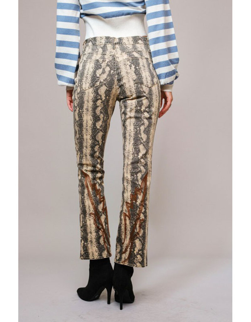 blue b. collection Snakeskin Print Jeans