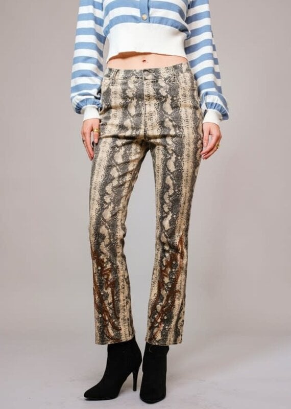 blue b. collection Snakeskin Print Jeans