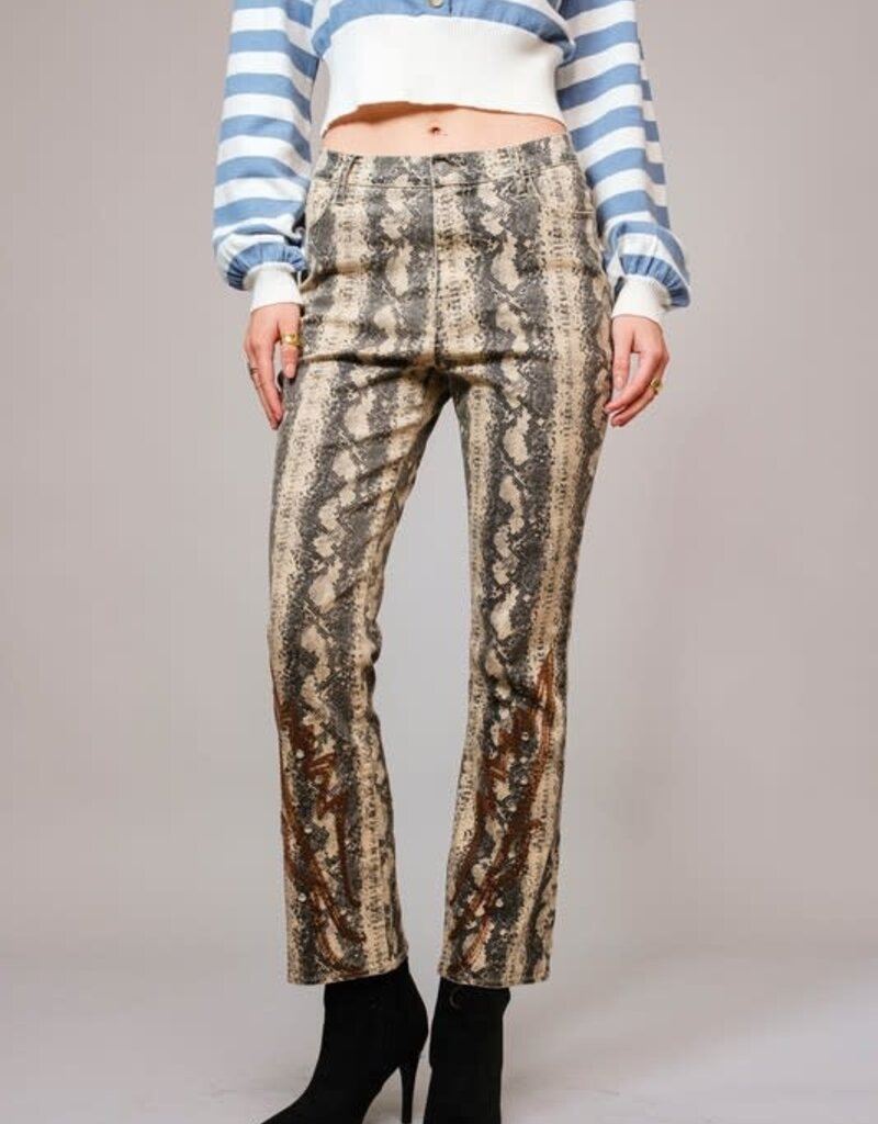 blue b. collection Snakeskin Print Jeans