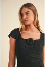 Mable Black Tweed Mini Dress