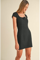 Mable Black Tweed Mini Dress