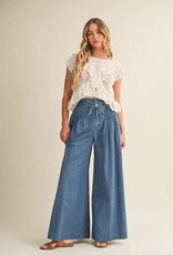 Mustard Seed Wide Leg Pintuck Trousers