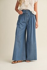 Mustard Seed Wide Leg Pintuck Trousers
