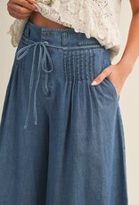 Mustard Seed Wide Leg Pintuck Trousers