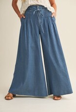 Mustard Seed Wide Leg Pintuck Trousers