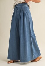 Mustard Seed Wide Leg Pintuck Trousers