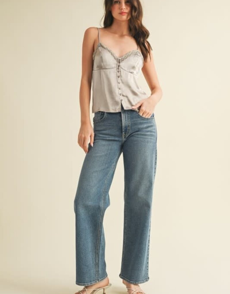 Mustard Seed Lace Silk Cami