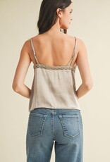 Mustard Seed Lace Silk Cami